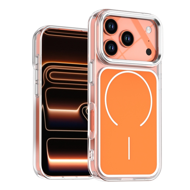 New Design Dual Color TPU+PC Magnetic Wireless Charging Shockproof Phone Case with Magnetic Ring for iPhone 16/17