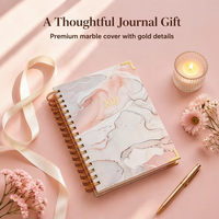 Carnet de notes/journal quotidien A6 personnalisé avec reliure spirale cousue, couverture rigide en PVC imprimée UV, idéal pour un cadeau