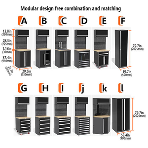 Gabinete <span class=keywords><strong>de</strong></span> <span class=keywords><strong>Herramientas</strong></span> Combinado <span class=keywords><strong>con</strong></span> Banco <span class=keywords><strong>de</strong></span> Trabajo, Gabinete Metálico Resistente para Garaje, Carro <span class=keywords><strong>de</strong></span> Almacenamiento <span class=keywords><strong>de</strong></span> <span class=keywords><strong>Herramientas</strong></span>, <span class=keywords><strong>Caja</strong></span> <span class=keywords><strong>de</strong></span> <span class=keywords><strong>Herramientas</strong></span> Portátil <span class=keywords><strong>con</strong></span> <span class=keywords><strong>Ruedas</strong></span> - Product Image 6
