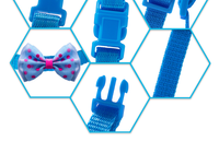 Fournitures pour animaux de compagnie, collier couleur bonbon imprimé de points, nœud papillon réglable, pour chiot, petit chien et chat