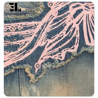 LARSUR Custom Factory 3D Full Dtg Dgt All Over Print Jeans Embroidere Applique Patch Loose Trompe L'oeil Loeil Digital Denim Pant
