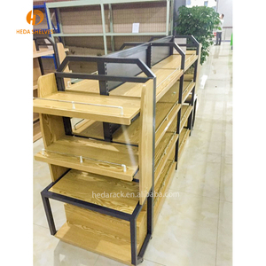 Tùy Chỉnh Bằng Gỗ Gondola Kệ Hiển Thị Rack Thiết Bị Siêu Thị - Product Image 4