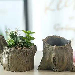 Wholesale like wood pile root carving interior decoration creative classical showroom home flower pots