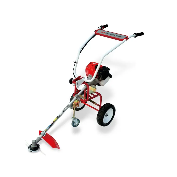 Foldable Big Power Nylon Line Trimmer Mini Trolley Brush Cutter with Wheels