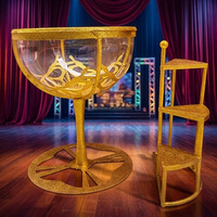 LiqVis – Nouvelle Bouteille LED Géante Personnalisée à Paillettes Dorées, Verre à Martini en Acrylique pour Fêtes, Scène de Boîte de Nuit et Performances de Cocktails