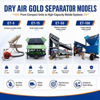 Équipement d'extraction aurifère à sec sans eau, système de séparation d'air à haute récupération pour l'extraction d'or de gravier et de sable