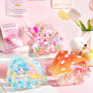 Porte-stylo en acrylique personnalisé Anime Desk Logo Cute Cartoon Container Pen Holder <span class=keywords><strong>Kawai</strong></span> Plastic Pen Holder with <span class=keywords><strong>Photo</strong></span> Frame - Product Image 3