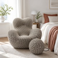 Großhandel Kunstskulpturales Kokon-Sofa, erweiterbar, wandelbar, aus Samt und Schaumstoff, für Wohnzimmer, Schlafzimmer und Lounge, Akzentsofa