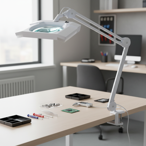 โคมไฟแว่นขยายแบบตั้งโต๊ะ LED สำหรับร้านเสริมสวย แสงเดย์ไลท์ กำลังขยาย 2.25x 3x 5 ไดออปเตอร์ สำหรับงานตรวจสอบระดับมืออาชีพ - Product Image 6