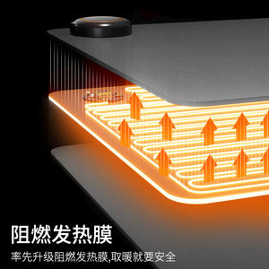 Alfombrilla de ratón calefactable de 80x33 cm de cuero PU con protección contra sobrecalentamiento, calentador de escritorio alimentado por USB para uso en la oficina - Product Image 1