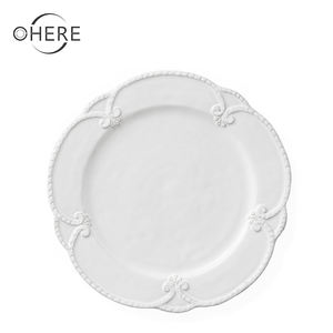 Juego de platos en relieve personalizados, juego de platos de cerámica occidental <span class=keywords><strong>para</strong></span> restaurante, hotel, corte británico, vintage, carne, vajilla - Product Image 3