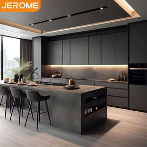 Meubles de <span class=keywords><strong>cuisine</strong></span> modulaires en bois noir de luxe sur mesure Jerome pour projet de villa - Product Image 3