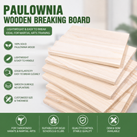Planche à briser en bois massif de Paulownia pour l'entraînement aux arts martiaux de Taekwondo