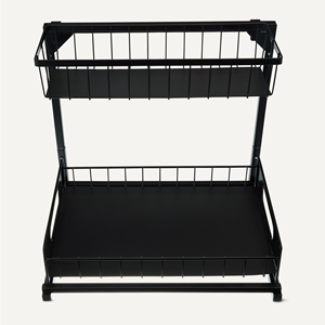 Organisateur sous évier coulissant à 2 niveaux, étagère de rangement pour cuisine et salle de bain - Product Image 3