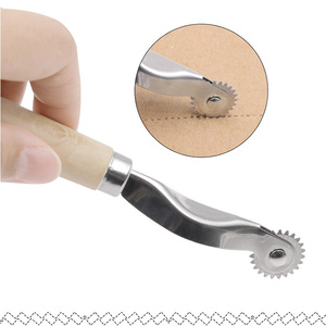 Rueda de cuero de acero inoxidable para costura, engranaje espaciador de ruleta, herramienta de artesanía de cuero, engranaje de 2,5mm - Product Image 5