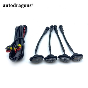 4 lampes LED de calandre avant de voiture avec boîtier fumé ambre pour Ranger Raptor 2020, lampes de calandre externes - Product Image 2