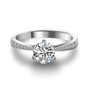 Starsgem Preço De Atacado <span class=keywords><strong>Moissanite</strong></span> Diamante <span class=keywords><strong>D</strong></span> Cor S925 Sterling Silver Banhado A Ouro Anel De Noivado - Product Image 3