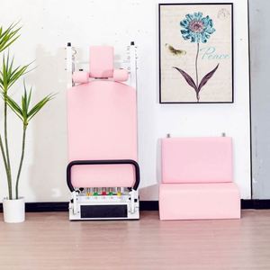 Reformer de Pilates Plegable de Acero al Carbono Blanco en Oferta, con Estuche de Madera, Portátil, Duradero y Fácil de Usar para Entrenamiento del Core - Product Image 5