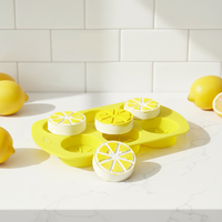 Moule à gâteau en silicone SHUXIN à 6 cavités en forme de citron, jetable, résistant aux hautes températures, écologique, pour la fabrication artisanale de savon et de bonbons