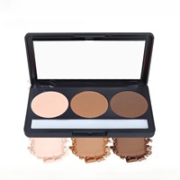 Palette de maquillage en gros végétalienne anti-brillance et de contouring, 8 couleurs, poudre compacte, waterproof, longue tenue, marque privée