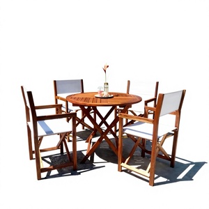 Contemporary Solid Wood Commercial Indoor/Outdoor Dining Set for Coffee Shops Restaurants Hotels Gardens Living Rooms Home <b>Bars</b> - Product Image 1
