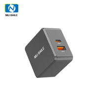 Cargador Rápido GaN NIUBAILE de 65W, PD 3.0, QC2.0, 1A1C, Enchufe Europeo Ignífugo para Teléfono Móvil, Laptop, Reloj Inteligente, Ecológico