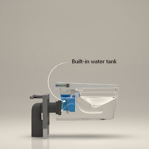 <span class=keywords><strong>WC</strong></span> intelligent suspendu mural en céramique moderne européen avec réservoir intégré pour salle de bain - Product Image 3