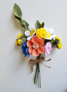 Bouquet de fleurs artificielles en feutre de <span class=keywords><strong>laine</strong></span> doux, fait main, durable, personnalisable, pour la décoration intérieure, prix d'usine, vente en gros - Product Image 2
