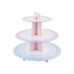 誕生日の結婚式のイベントのための高品質の段ボールケーキトレイフェスティバルカップケーキスタンドペーパーデザートディスプレイパーティーホルダー - Product Image 3