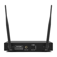 Microphone sans fil professionnel Xtuga U771, double canal, cravate UHF pour utilisation en conférence