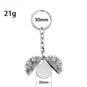 Llavero con Colgante de Moda de Acero Inoxidable Personalizado Ywyougang, Diseño Vintage de <span class=keywords><strong>Acuario</strong></span> con Dibujo Animado y Girasol - Product Image 6