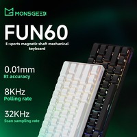 MONSGEEK FUN60 Pro/Max Clavier de jeu à interrupteur magnétique Déclenchement rapide Clavier mécanique 8K à fréquence d'interrogation