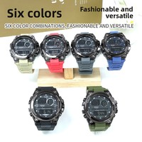 Jam Tangan Elektronik Plastik Digital Bercahaya Dial Besar Olahraga Fashion 2026 untuk Remaja Siswa SMA Unisex