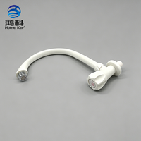 Robinet d'eau col de cygne 1/2 pouce en PP blanc, fourni directement par l'usine, pour évier de cuisine domestique, robinet en plastique