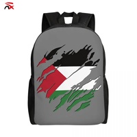 Sac à dos imprimé drapeau palestinien de haute qualité, sac de voyage en polyester durable pour les trajets quotidiens, l'école et les activités de plein air
