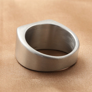 yunnique Men's <b>Titanium</b> Steel Square <b>Ring</b> Silver Geometric Retro Style Gift Jewelry 16039 - Product Image 3