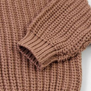 Pull-over en tricot épais 100 % coton personnalisé marron pour nouveau-né, idéal pour garder au chaud – Nouvelle collection pour bébés et enfants - Product Image 5