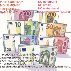 Billetes de Euro de Alta Calidad de 1, 2, 5, 10, 20, <span class=keywords><strong>50</strong></span>, 100, 200 y 500 <span class=keywords><strong>Euros</strong></span>, Dinero de Juguete para Año Nuevo, Pascua, Diwali, Halloween, Bodas - Product Image 6