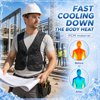 Chaleco Refrigerante Ligero y Reutilizable Personalizado, Chaqueta Refrigerante para Construcción, Almacenes, Exteriores, Alivio del Calor de Verano