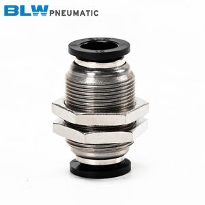 Conector rápido de latón, accesorio de mamparo de unión de manguera neumática, mamparo de fácil instalación, piezas neumáticas - Product Image 1