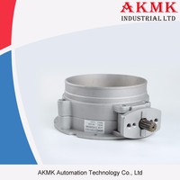 DN150-300 besi cor pneumatik debu katup kupu-kupu untuk tangki semen Silo ventilasi buang untuk penyimpanan bubuk flensa tunggal