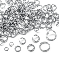Bracelet et collier d'anneaux de saut en acier inoxydable de 3 à 10 mm Connected Circle Diy Accessories
