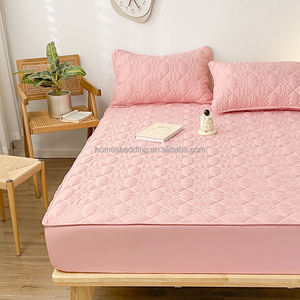 Protector de colchón doble King <span class=keywords><strong>impermeable</strong></span> de microfibra, <span class=keywords><strong>funda</strong></span> de cama de estilo liso con Topper, protección contra insectos de cama para el hogar, tamaño doble - Product Image 5