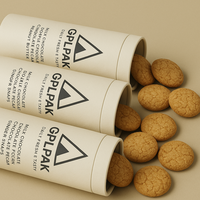 Carton de qualité alimentaire avec logo personnalisé Pringle Kraft Tube de biscuits d'épandage alimentaire Jaggery Tube de papier cylindre d'emballage pour les aliments