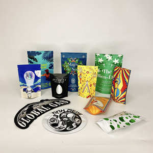 कस्टम मुद्रित 4x6 प्लास्टिक 3.5g 7g 14g खड़ा हो गया कट गंध प्रमाण जिप्पर जैपर थैला मैलर बैग - Product Image 3