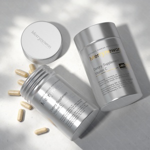 Boîte en aluminium personnalisée pour compléments alimentaires, impression sérigraphique pour emballage de capsules de marque, bouteille d'emballage de vitamines, boîtes métalliques - Product Image 1