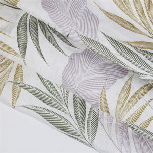 Rideaux en <span class=keywords><strong>tissu</strong></span> 100% <span class=keywords><strong>lin</strong></span> pour vêtements, Textile personnalisé de haute qualité, imprimé palmier Boho <span class=keywords><strong>blanc</strong></span> - Product Image 4