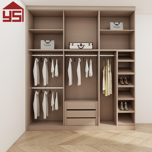 Dressing ouvert en placage de bois massif pour villa, design modulaire, durable pour les propriétaires de maisons de luxe - Product Image 2