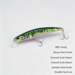 เหยื่อตกปลา ABS แบบแข็ง Minnow Crankbait ทนทาน เหมือนจริง สำหรับน้ำจืด น้ำเค็ม ปลาบาส ปลาเทราต์ แบบตีเหยื่อ รับผลิตตามสั่ง OEM - Product Image 1