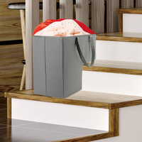 Panier d'escalier pliable et robuste avec poignées en cuir, paniers d'escalier pour escaliers moqués et en bois